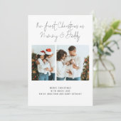 1st Christmas Mommy Daddy 2写真誕生発表 シーズンカード (スタンド正面)