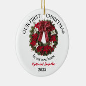 1st Christmas New Home Personalized Ornament セラミックオーナメント (右)