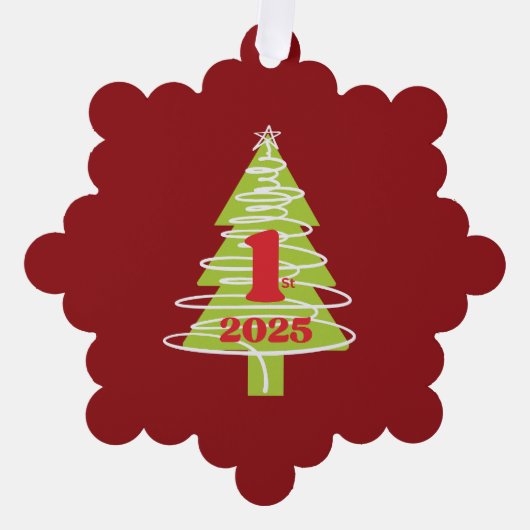 1st Christmas Red オーナメントカード (正面)