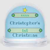 1st Christmas stars name year yellow blue green (裏面)