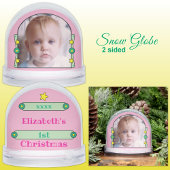 1st Christmas stars name year yellow pink green