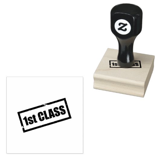 1st Class Top Performance Logo Document Seal Black ラバースタンプ (押印)