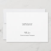 1st Communion Thank You Blue モダン Boy Photo サンキューカード (裏面)