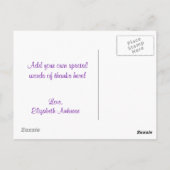 1st Communion Thank You/Photo ポストカード (裏面)