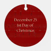 1st Day of Christmas Partridge in a Pear Tree メタルオーナメント (裏面)