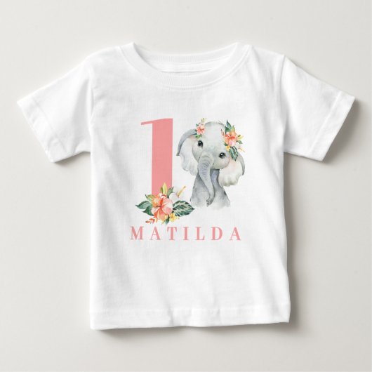 1st elephant birthday tシャツ (正面)
