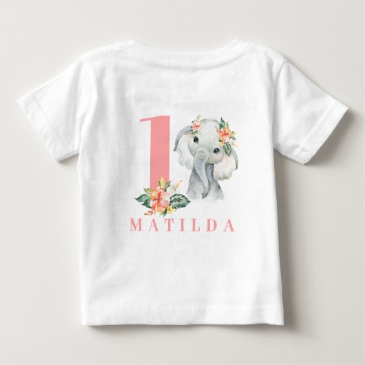 1st elephant birthday tシャツ (裏面)