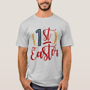 1st EstarグレーカラーメンズベーシックTシャツ Tシャツ