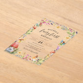 1st Fairy First Birthday Birthday  アクリル招待状 (レイダウン)