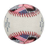 1st Father's Day My Daddy My Hero Leather写真 野球ボール (裏面)