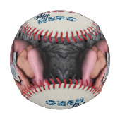 1st Father's Day My Daddy My Hero Leather写真 野球ボール (正面)