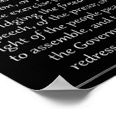 1st First Amendment U.s. Constitution Patriot  ポスター (角)