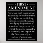 1st First Amendment U.s. Constitution Patriot  ポスター (正面)