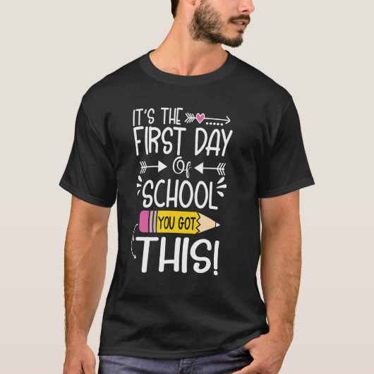 1st First Day Of School For Teacher Boys Girls Tee Tシャツ (正面)