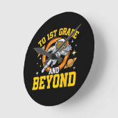 1st Grade + Beyond 宇宙飛行士 生徒 ラウンド壁時計 (傾斜)