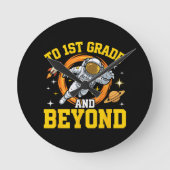 1st Grade + Beyond 宇宙飛行士 生徒 ラウンド壁時計 (正面)