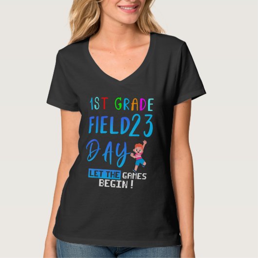 1st grade Field Day 2023 Let The Games Begin kids Tシャツ (正面)