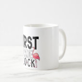 1st Grade Flock Pink Flamingo Squad Teacher Kid Fi コーヒーマグカップ (正面右)
