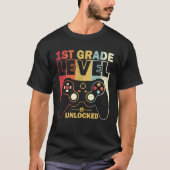 1st Grade Level Unlocked Back To School Video Game Tシャツ (正面)