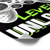 1st Grade Level Unlocked Gamer First Day Of School ポスター (角)