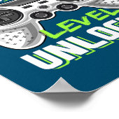 1st Grade Level Unlocked Video Game Back to ポスター (角)