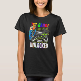 1st Grade Level Unlocked Video Game Back To School Tシャツ