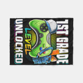 1st Grade Level Unlocked Video Game Ck To School B フリースブランケット (正面(横))