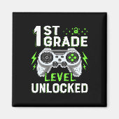 1st Grade Level Unlocked Video Game Ck To School B マグネット (正面)