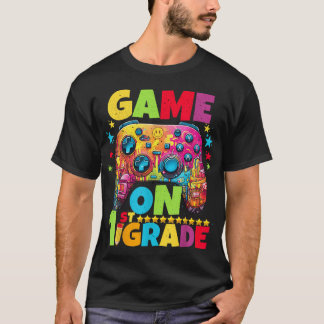 1St Grade Level Unlocked Video Gamer Pixel Back  Tシャツ