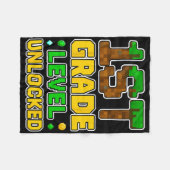 1st Grade Level Unlocked Video Gamer Pixel Ck To S フリースブランケット (正面(横))
