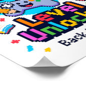1st Grade Level Unlocked Video Gamer Pixel Ck To S ポスター (角)