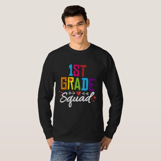 1st Grade Squad  First Teacher Student Team Back T Tシャツ (正面フル)