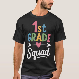 1st Grade Squad Firsteacher Studenteam Backo Schoo Tシャツ