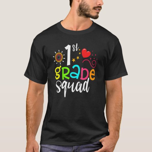 1st Grade Squad Team  Back To School Girls Boys Te Tシャツ (正面)