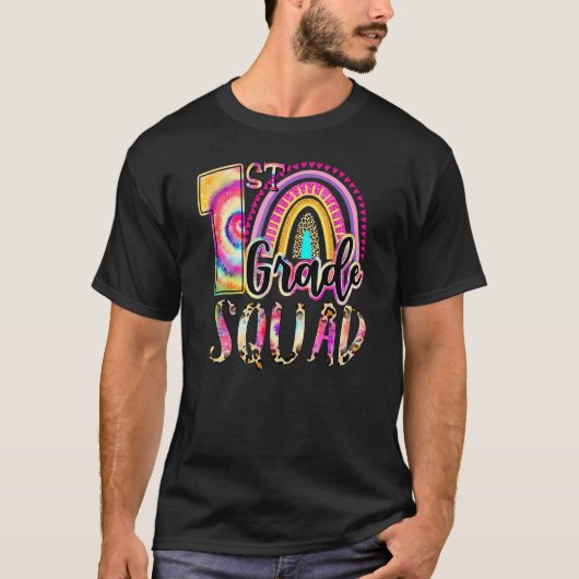 1st Grade Squad Tie Dye Back To School Teacher Stu Tシャツ (正面)