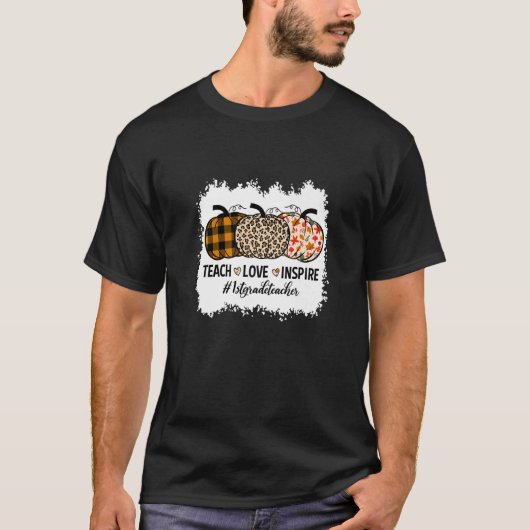 1st Grade Teacher Back To School Pumpkin Fall Teac Tシャツ (正面)