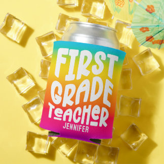 1st Grade Teacher Colorful Ombre  缶クーラー