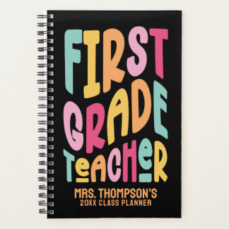 1st Grade Teacher Colorful Text Planner プランナー手帳