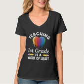 1st Grade Teacher Instructor Educator School Work  Tシャツ (正面)