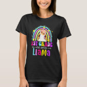 1st Grade Teacher Rainbow No Prob Llama 100 Days o Tシャツ (正面)
