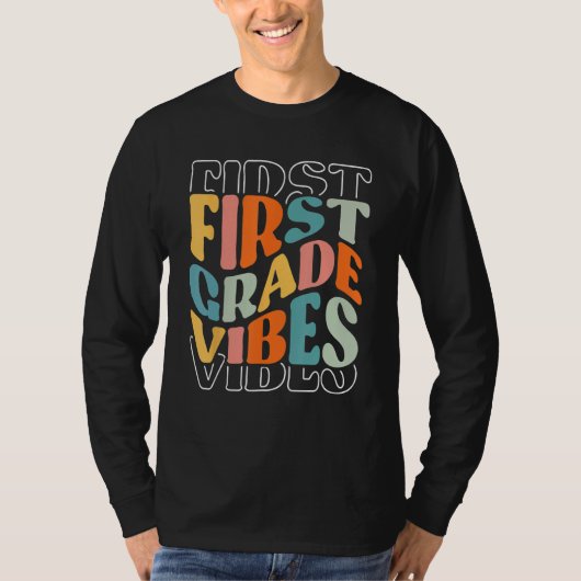 1st Grade Vibes Back To School Hello School Gradua Tシャツ (正面)