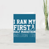 1st Half Marathon Runner Funny Running First カード (正面)
