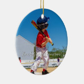 1st Home Run クリスマス家族写真 セラミックオーナメント (右)