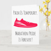 1st Marathon First Marathoner Running Runner Sport カード (黄色い花)