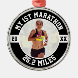 1st Marathon Runner First Running Marathoner 26 2 メタルオーナメント