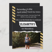 1st Marathon Runner First Running Sport 26 2 Party 招待状 (正面/裏面)