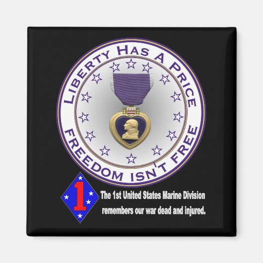 1st Marine Divが暗記 マグネット (正面)