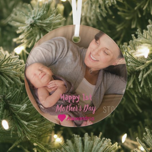 1st Mother's Day ガラスオーナメント (インサイチュ)