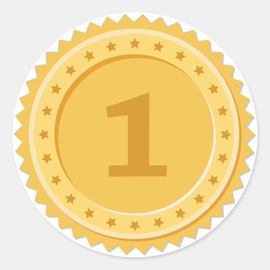 1st Place Gold Medal ラウンドシール (正面)