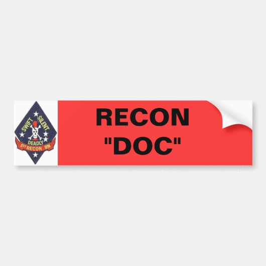 1st_recon-bn_insig、偵察の"DOC " バンパーステッカー (正面)